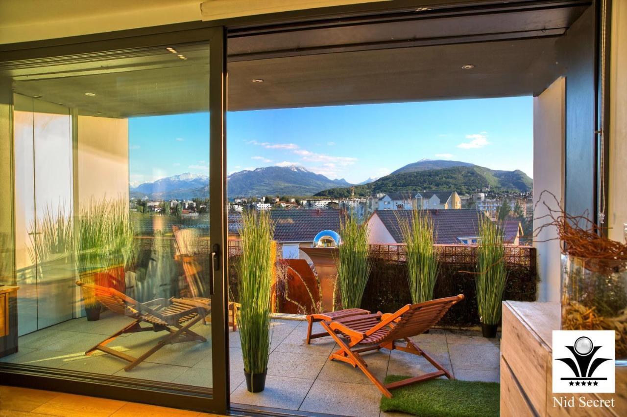 Panoramique 180 Lac Et Montagne Et Nid Secret Spa Romantique Annecy Bagian luar foto